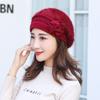 Inverno Nova Pele de Coelho Inverno Quente Forrado De Lã De Lã De Malha Chapéu Moda Orelha Protegendo Beanie Chapéu