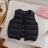 Chaleco de algodón relleno de plumón para niños, chaleco cálido para niñas, chaleco engrosado para niños, adecuado para otoño e invierno, se puede usar como capa interior o exterior