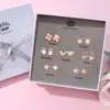 Pendientes Plata de Ley 925 Set de Pendientes para una Semana Pendientes de Perla de Alta Gama Regalo de San Valentín Cumpleaños para Novia