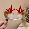 Presilhas de Cabelo de Natal com Galhos de Rena, Acessórios de Cabelo Cartoon Fofos para Crianças, Presente de Natal para Cabelos Rebeldes