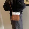 Bolsa Infantil Otoño e Invierno Nueva Serie Maillard Pelo de Cordero Bordada Gato Bolso Cruzado Niñas Padres e Hijos Bolsa para Teléfono Móvil Venta al por Mayor
