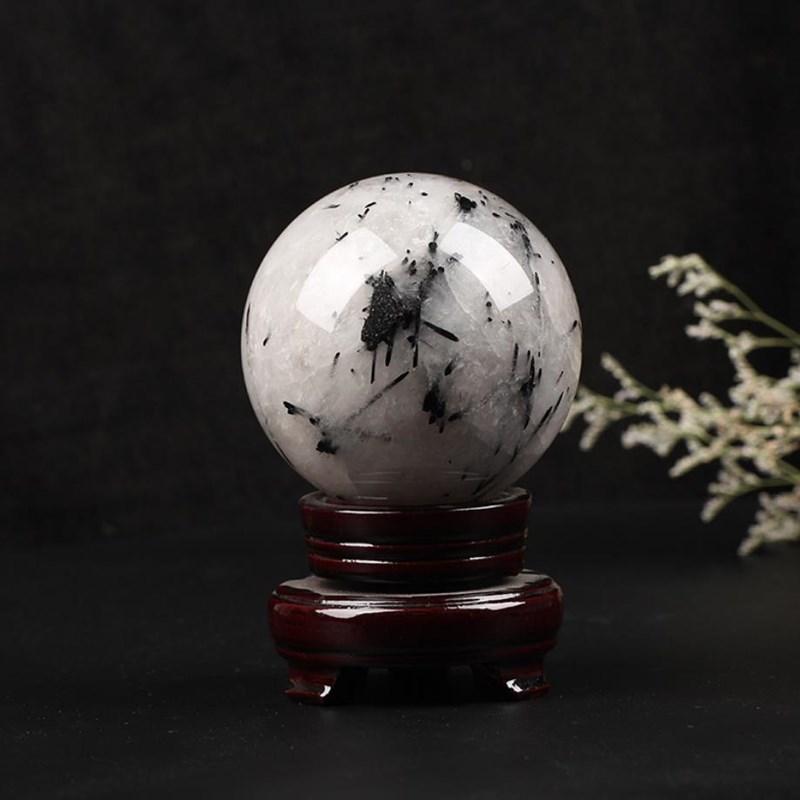 Black tourmaline crystal ball