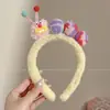 Faixa de cabeça super fofa para lavar o rosto, faixa de pelúcia, alargada e antiderrapante, para lavar o rosto, maquiagem, evitar cabelo molhado e lavagem do rosto para esportes