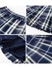 Falda plisada de cuadros de cintura alta a media longitud para niñas de primaria y secundaria, uniforme japonés, estilo universitario, moda para actuaciones, falda de longitud media versátil