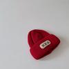 Chapéu de couro de melão estilo coreano outono e inverno Novo chapéu de bebê na moda outono e inverno chapéu de malha para meninos chapéu de lã ondulação das meninas na moda