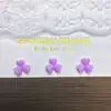 Accesorios populares para manicura de trébol artificial estilo caricatura, mini tachuelas florales de color sólido versátiles, accesorios de resina