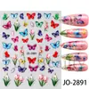 Beleza Total Transfronteiriça Novos Adesivos de Nail Art Primavera e Verão Borboleta Borboleta Multicolorida Flor Adesivos de Nail Art