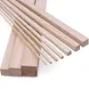 Venta al por mayor DIY Hecho a mano Materiales de construcción Modelo Tiras Finas de Madera Cuadradas Multiespecificación Palitos de Madera Pequeños Tiras de Madera Maciza Madera de Paulownia