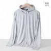 Cantidad de Corriente Ropa con Protección Solar de Seda de Hielo Estilo Pareja Verano Ropa Transpirable Anti-UV para Hombres y Mujeres UPF50+ Ropa de Pesca Chaqueta