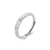 Anillo de Plata de Ley S999 para Pie de Plata de Pareja Diamante Amor Entrelazado Anillo de Pareja Retorcido Regalo Creativo para el Día de San Valentín