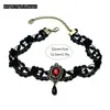 Gargantilla de Encaje Gótico Europea y Americana para Mujer, Collar de Cuello Punk Vintage Negro
