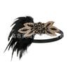 Diadema de Plumas y Pedrería Estilo Gatsby Europeo y Americano de los Años 20 Accesorios Retro para el Cabello de Novia Diadema Sombrero para Despedida de Soltera Venta al por Mayor