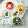 8 pegatinas transfronterizas para embalaje de regalos navideños para personas mayores, pegatinas decorativas redondas, papel adhesivo para sellar y hornear.