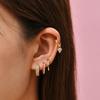 Aretes de Botón de Oro de 14K con Diamantes Completos y Zircones Coloridos Micropavé Aretes de Diamantes Coloridos Juego de 10 Piezas Aretes de Aro Aretes Transfronterizos Europeos y Americanos