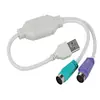 Venta al por mayor de fábrica línea USB a PS2 adaptador PS2 a USB adaptador USB a teclado/ratón USB 1/2
