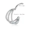 Piercing de Nariz de Zircônia Chanfrada de Três Camadas Estilo Europeu e Americano, Popular Estilo Transfronteiriço Joias para Body Piercing Atacado