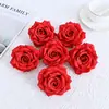 Flores de Rosa Artificiales de Alta Gama con Bordes Rizados, Cabezas de Rosa para Decoración de Bodas, Arte Floral, Arreglos de Pared de Flores, Materiales Hechos a Mano para DIY