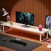 Prateleira de Armazenamento para Mesa, Suporte para Monitor de Computador, Organizador de Teclado, Suporte para Laptop
