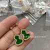 Nuevos Pendientes Estilo Calabaza de Qijia para Mujer, Chapados en Oro Rosa de 18K, Pendientes Largos con Ágata Roja, Tamaño Mediano, Lujo Ligero