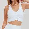 Sujetador Deportivo Transfronterizo para Mujer, a Prueba de Impactos, Anti-Caída, Correas Bonitas, Almohadillas en el Pecho, Ropa de Yoga, Chaleco sin Mangas Color Nude para Fitness