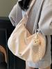 2025 Nova Bolsa Tote Casual Estilo Coreano para Estudantes, Bolsa Transversal de Ombro da Moda Versátil de Grande Capacidade para o Dia a Dia Feminina