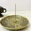 Placa Aromática Retro de Dragón y Fénix de Gran Tamaño Diámetro 15 cm Soporte de Aroma para Uso Doméstico Interior Varilla de Aroma Estufa de Sándalo