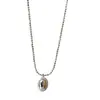 Collar con colgante ovalado de plata de ley S925 para mujer, estilo ins coreano, nicho de lujo ligero, cadena de clavícula en capas de alta gama