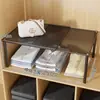 Zapatero divisor en capas retráctil ahorrador de espacio artefacto de almacenamiento de zapatos estante de doble capa para zapatos gabinete partición zapatero