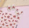 Novo Adesivo para Nail Art Estéreo 5D Em relevo Borboleta Flor Renda Laço Rosa Adesivo de Unha de Alta Qualidade