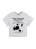 Camiseta Retrô Americana de Ombro Reto para Mulheres, Nova Estampa de Banda Vintage de Verão, Manga Curta, Simples, Versátil, Top Branco Ins