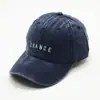 Gorra de Béisbol de Mezclilla Lavada Vintage Otoño Estilo Coreano Letra Moderna Versátil Visera Protector Solar Sombrero Color Sólido