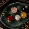 Botones de imitación de jade estilo chino para Hanfu y cheongsam, botones decorativos vintage, botones de vidrio con patrón de jade, accesorios para ropa al por mayor
