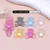 Joyería de Arte de Uñas de Resina de Dibujos Animados Corazón Transparente Lazo Corazón Fino con Purpurina Accesorios para Uñas con Forma de Corazón Oso Arte de Uñas Accesorios de Diamantes