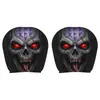 Comercio Exterior Transfronterizo Calavera Negra Impresión de Coche Funda para Reposacabezas Estilo Universal Estilo Elástico Divertida e Interesante Funda Universal para Cabeza