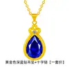 Pingente de flores de trevo Kaiwei e plantas com diamantes e safiras Pingente Amor Diamante Azul corrente para clavícula pingente cor de safira tesouro