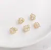 Chapado en Oro de 14K Electroplateado Zircón Colgante Planeta Inteligente Encanto en Forma de Diamante Pendientes Pulsera Joyería Colgante Hecho a Mano DIY