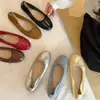Zapatos planos bajos estilo retro minimalista para mujer, nuevos zapatos de ballet versátiles con lazo para ir al trabajo 2026, mocasines