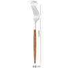 Vajilla portuguesa de Internet Celebrity 430, juego de cuchillo, tenedor y cuchara de acero inoxidable, cuchillo y tenedor de imitación de madera para comida occidental, cuchillo para carne, tenedor y cuchara.