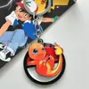 Llavero Caliente de Anime Pokemon Aleación de Zinc Rodamiento Diseño Giratorio Criaturas Mágicas Lindas