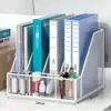 Suporte para Armazenamento de Arquivos, Suporte para Livros, Porta-Arquivos, Suporte para Armazenamento de Pastas, Estrutura Vertical de Metal para Arquivos