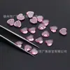Fabricante Personalizado Forma de Corazón Fondo Plano Facetado Circonita 7*7mm Forma de Corazón Color Blanco Colorido Fondo Plano Facetado Piedra Suelta Personalizada