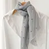 Pañuelo de Seda de Lunares para Mujer, Nuevo Color Café 2026 Bufanda Larga para el Cuello, Pañuelo de Seda de Lujo Ligero, Diadema, Accesorio de Cinta