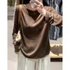 Camisa casual gris de protección solar para mujer, camisa de verano para aire acondicionado, nuevo estilo 2026, top tipo camiseta holgado y adelgazante de manga larga