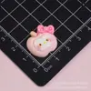 Acessórios de resina de gato KT de cor sólida transparente realista de desenho animado para DIY cola de creme, capas de celular feitas à mão, chaveiros e tamancos