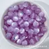 Cuentas Redondas de 8-12 mm Ojo de Gato de Imitación Cuentas de Resina Agujero Recto Pulsera Colgante Cadena de Teléfono Hechos a Mano con Cuentas Sueltas