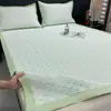 Esterilla Refrigerante de Seda de Hielo Clase A para Verano, Adecuada para Uso en Casa, Esterilla de Seda Refrigerante para Niños, Dormitorio de Estudiantes, Lavable a Máquina, Esterilla con Aire Acondicionado, Estilo Sábana Ajustable