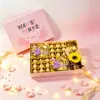 Caja de Regalo de Chocolate Ferrero para el Día de San Valentín Caja Vacía con 48 Compartimentos para Regalo de Cumpleaños de Novia y Caja de Embalaje para Souvenir