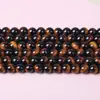 Vid de Alta Calidad Imitación Piedra Natural Ojo de Tigre Amarillo Cuentas Sueltas Pulsera Collar DIY Hecho a Mano Joyería con Cuentas Materiales al por Mayor