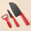 Cuchillo de Cocina Antióxido Recubierto Cuchillo Doméstico para Frutas Acero Inoxidable Rallador de Melón Juego de Cuchillos de Cocina Pelador Cortador Cortador de Carne