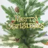 Placa de Letras 3D Feliz Natal 14-60cm Placa de Letras em Inglês Placa de Decoração de Árvore de Natal Pingente